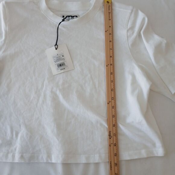 KBB by KAHLANA Women's Short Sleeve 'The Trice Tee' Shirt White S NWT - Picture 6 of 7